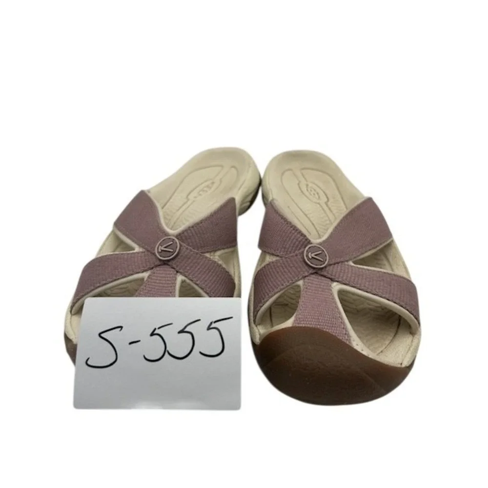 Keen Bali Slide Sandals Women's Size 6 Mauve Purple Crisscross Outdoor Comfort
